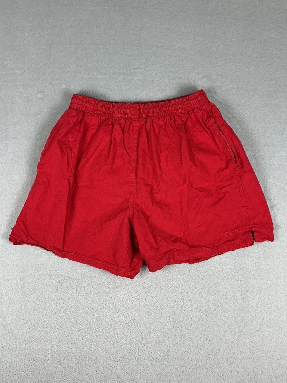 Vintage Wilson Advantage Men's Red Solid Shorts trunks Cotton Size M.